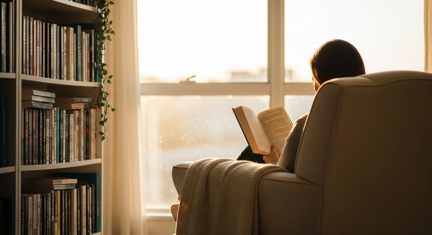 Person reading by a sunlit window — articles and insights on parental alienation